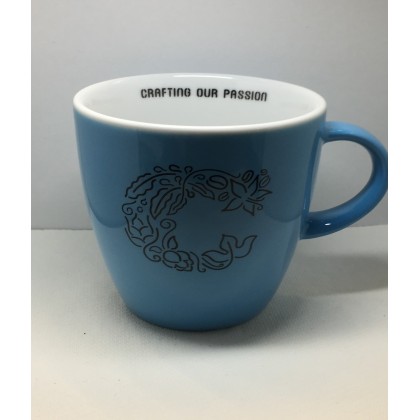 Inker Light Blue Porcelain Latte New High Cup with Crop Logo 300ml